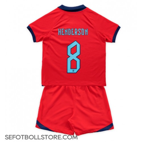 England Jordan Henderson #8 Replika babykläder Bortaställ Barn VM 2022 Kortärmad (+ korta byxor)